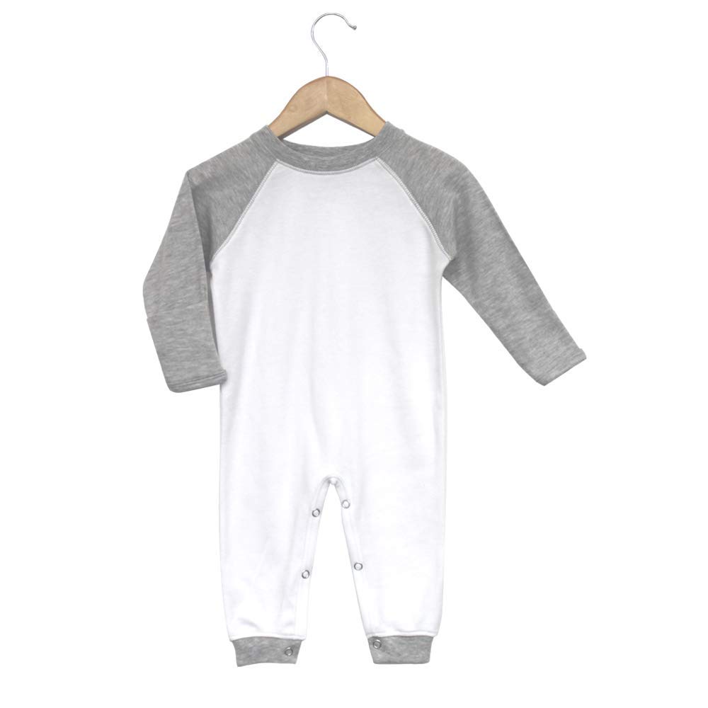 gray and white romper