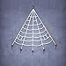 Halloween Giant Spider Web, 23 X 18ft Triangular Mega Spider Web for Outdoor Halloween Decor Decoration Outdoor Yard, White