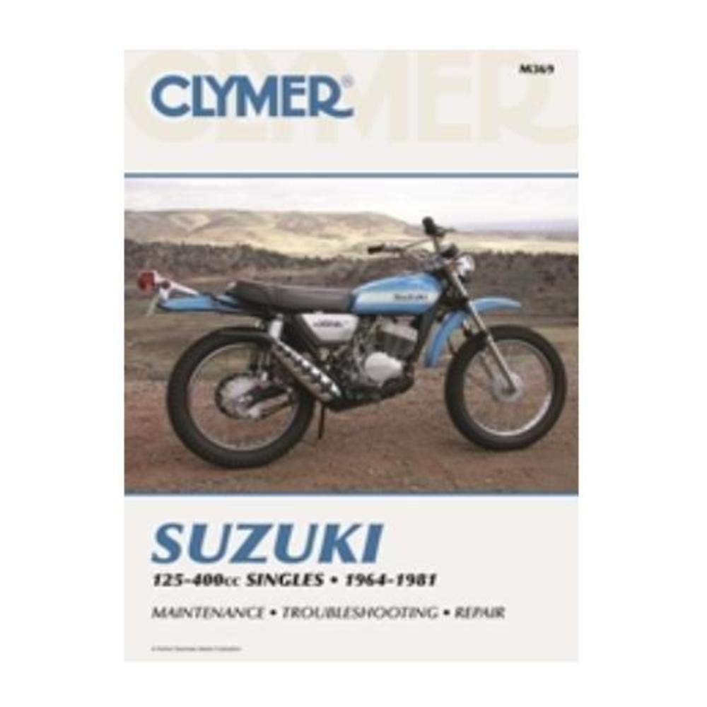 Amazon.com: Clymer Repair Manual for Suzuki 125-400 Singles 64-81:  Automotive