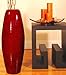 Green Floral Crafts 27-inch Natural Bamboo Cylinder Floor Vase Wooden for Dried Flowers Branches Perfect Spa Office Dining Living Room Entry Way Home Decoration, Mahogany Red