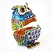 Apropos Hand- Painted Owl Trinket Box with Rich Enamel and Sparkling Rhinestones Jewelry Trinket Box (Multi)