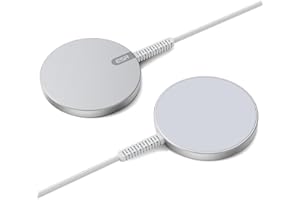 ESR for Magsafe Charger, 2 Pack 15W Wireless Charger, Magsafe Charger for iPhone 17/16/15/14/13/12, AirPods 4/3/Pro/Pro 2,Galaxy S25,Strong Magnetic Charging Pad with Type-C Cable,Silver