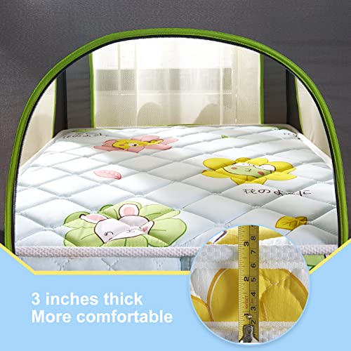 Foldable Pack and Play Mattress Topper Fits for Graco & Baby Trend
