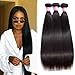 Original Queen 8A Grade Brazilian Straight 3 bundles Deal Silky Straight Virgin Human Hair Weave Extension Mixed Lengths Natural Color 12 14 16 Inches