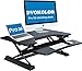 Height Adjustable Standing Desk - Sit Stand up Desk Computer Riser Pro 36 with Removable Keyboard Tray - Black