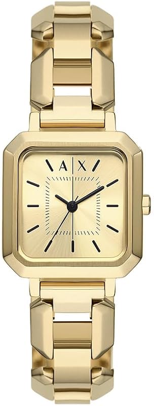 Montre pour femmes, Quartz Mouvement à trois aiguilles et boîtier de 27 mm avec bracelet en acier inoxydable