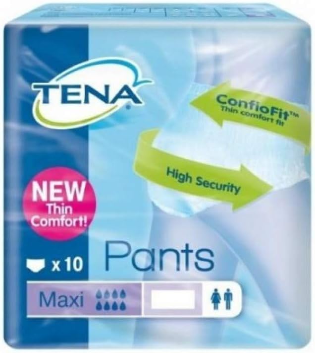 Tena Pants Maxi L New 10pcs, White, Large