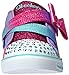 Skechers Kids Baby-Girl's Sparkle LIT-Rainbow Cutie Sneaker, Lavender/Multi, 9 Medium US Toddler