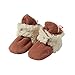 Zutano Cozie Fleece Baby Booties with Faux-Fur Lining and Grippers, Unisex, For Infants, Babies, and Toddlers, Chocolate Furry, 6M-12M