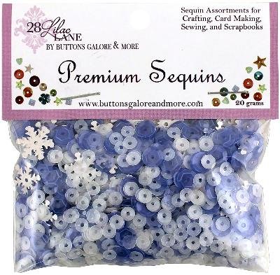 Buttons Galore 28 Lilac Lane Premium Sequins 20g-Snowflake