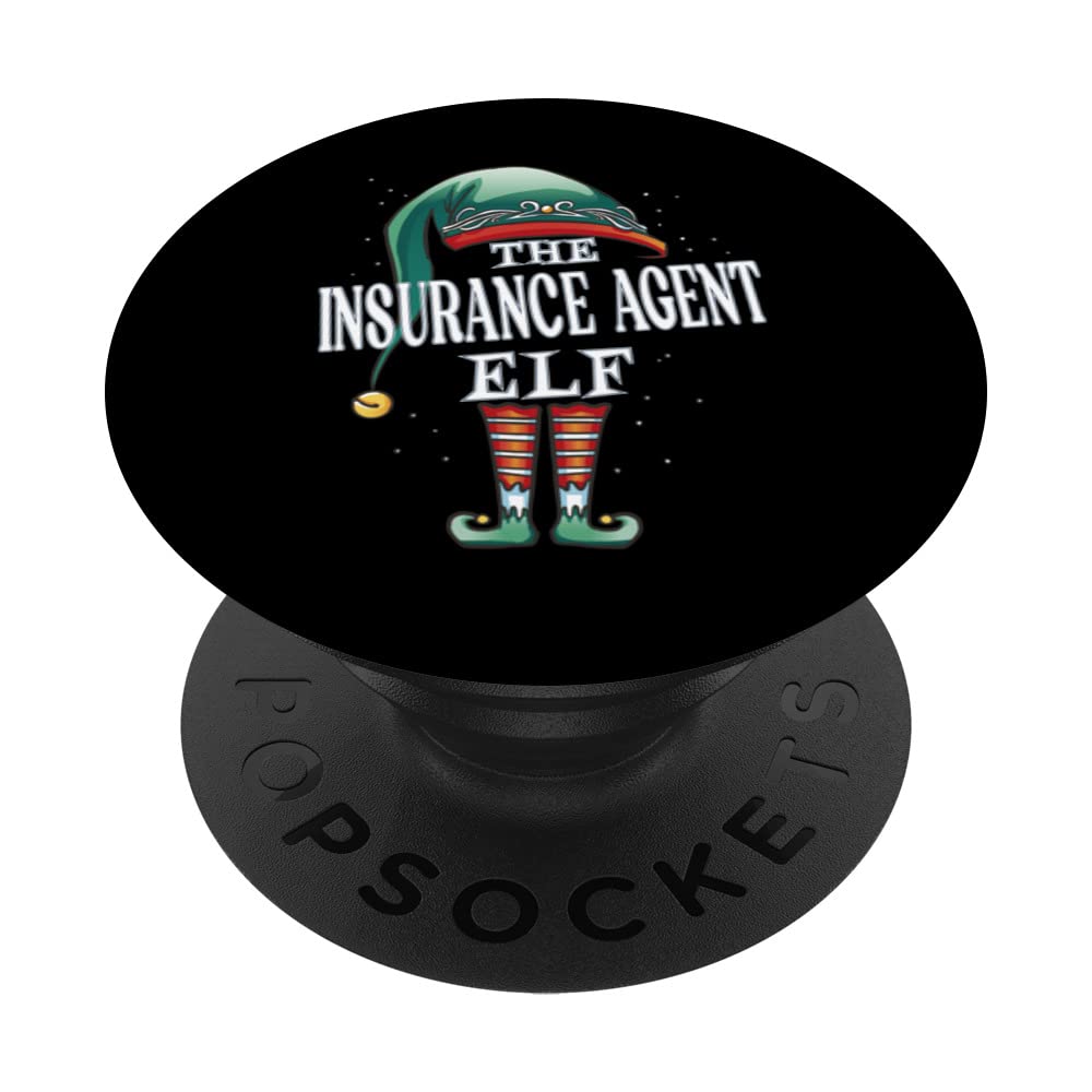 Insurance Agent Elf Christmas Group Xmas Pajama Party PopSockets Swappable PopGrip