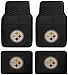 NFL Pittsburgh Steelers Car Floor Mats Heavy Duty 4-Piece Vinyl - Front and Rear