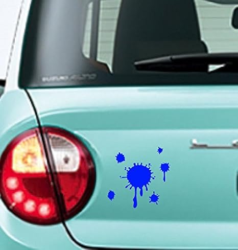 Amazon スプラッシュインクステッカー スプラトゥーン風 室外や車にも貼れる防水タイプ カッティングステッカー Sp Blu ステッカー デカール 車 バイク