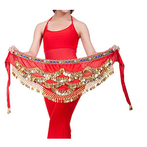 Women's Belly Dancing Belt Colorful Waist Chain Belly Dance Costume Skirt Hip Scarf Belt