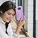 Galaxy S7 Edge Case, Samsung Galaxy S7 Edge Case, BENTOBEN 2 in 1 Luxury Glitter Bling Hybrid Hard Cover Sparkly Shiny Faux Leather Shockproof Bumper Protective Case for Samsung Galaxy S7 Edge, Purple