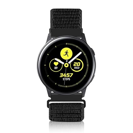 WNIPH 20mm Quick Release Watch Band Compatible with Samsung Galaxy/Huawei/Pebble/Asus/Ticwatch Smart Watch, Soft Nylon Lightweight Breathable ...