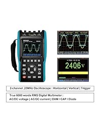 All sun osciloscopio 2 en 1 con pantalla a color y multímetro digital