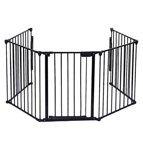 Costzon Baby Safety Gate, 120 Inch Length 5 Panel Adjustable Wide