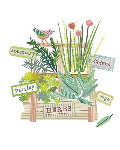 Kräuterbox Grußkarte mit weißem Umschlag V&A Collection