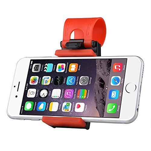 MMOBIEL Universal Portable Steering Wheel Holder Mount Clip Buckle for All Smartphones with Max 5.5 Inch Screen Size - Thumbnail 2