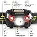 Headlamp - Rechargeable USB Headlight - Head Torch with One Bright White and Two Red Lights - Led Head Lantern for Dog Walking, Running and Camping
