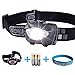 Vitchelo LED Headlamp Camping Light, Super Bright Waterproof Adjustable Head Light for Forehead, 6 Light Modes, 3 AAA Batteries Included, Red & White Flashlight