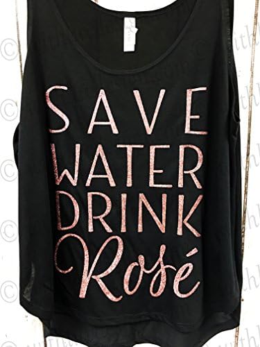 Save Water Drink Rosé - Women's Flowy Side Slit Tank