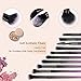 10 pcs Professional Eye Makeup Brushes Kit - HEDILINA Makeup Brushes Set, Blending Eyeshadow Eyebrow Concealer Smudge Lip Brushes (Rose Red)