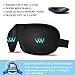 KAMOSSA Sleep Mask, Contoured Sleeping Eye Mask, Free Earplugs & Carry Bag (Black)
