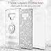 VEGO Galaxy Note 9 Case Glitter Bling Diamond Rhinestone Bumper Sparkly Protective Grip Case with Kickstand Ring Stand for Women Girls for Samsung Galaxy Note 9 (Stripe Silver)