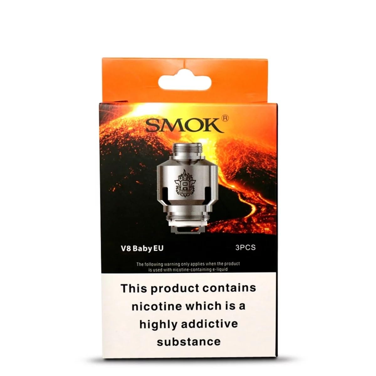 SMOK TFV8 Big Baby EU CORE Q2 0.4ohm Coils - Dual Coil, Enhanced Flavor, Compatible with TFV8 Big Baby Tanks (Pack of 3) No Nicotine