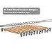 SONGMICS Wooden Pants Hangers 12 Pack, Pants Hangers with Clips, Adjustable Anti-Rust Metal Clips, 360° Swivel Hook, Skirt Hangers for Pant, Skirts, Natural Grain UCRW008-12