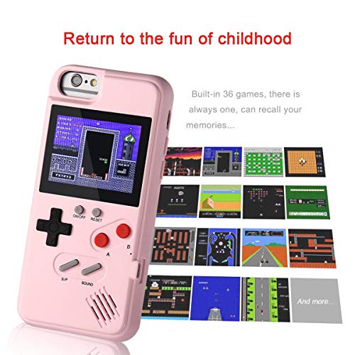 image for LayOPO Gameboy iPhone Case, iPhone Case Game Console with 36 Small Gam