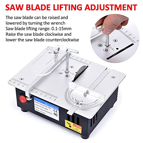 ZHJIUXING HO Mini TischkreissäGe Feinschnitt Modellbau,Professional Kleine TischsäGer,Kann Geschnitzt Werden,Siebengang… – Bild 4