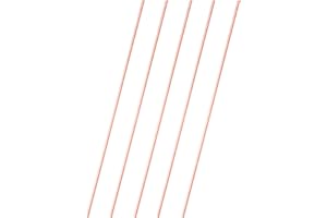 Tynulox 5Pcs 12 Gauge Pure Electrode Copper Round Rod 2.0mm Dia 10" Length Bare Copper Cu Metal Rod for Metal Craft Hobbies