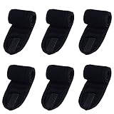 Teemico 6 Pack Premium Spa Facial Headband Head Wrap Terry Cloth Headband Stretch Towel with Magic Velcro for Shower, Makeup and Sport, 4