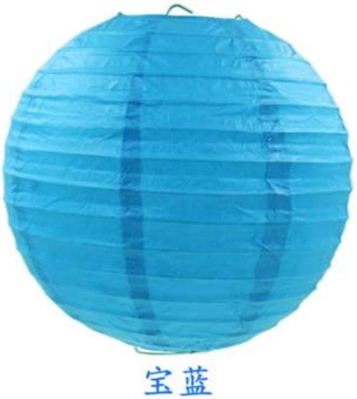 4-16inch (10-40cm) Chinese Paper Lantern Round Lamp Festival Lampion Wedding Glim Lamps Party Decorations Halloween Lanterns,Royal Blue,14inch 35cm