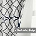 H.VERSAILTEX Blackout Curtains Printed Design 108 Inch Length 2 Panels Set Thermal Insulated Curtains for Bedroom Living Room Geometric Modern Grommet Window Drapes - Grey and Navy