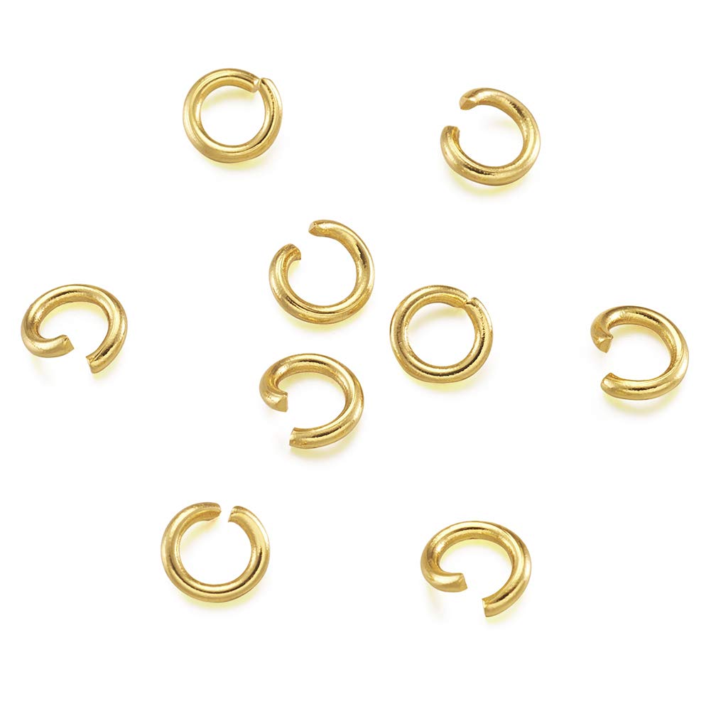 Craftdady 200pcs Stainless Steel Jump Rings 5mm Strong Metal Open Golden Link Ring Connector for Jewellery Necklace Earring Crafts Making