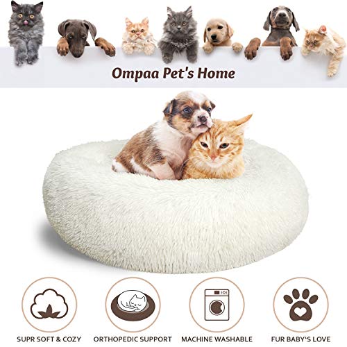 Fluffy Round Orthopedic Dog Beds for Small Dogs and Cats, Super Soft