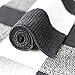 Cotton Buffalo Plaid Rugs Buffalo Check Rug Black and White Checkered Rug Welcome Doormat Rug for Kitchen Carpet Bathroom Outdoor Porch Laundry Living Room Braided Washable Throw Mat (23.6