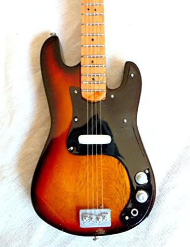 Decorative miniature Fender guitar, red, 24 cm, handmade, wood