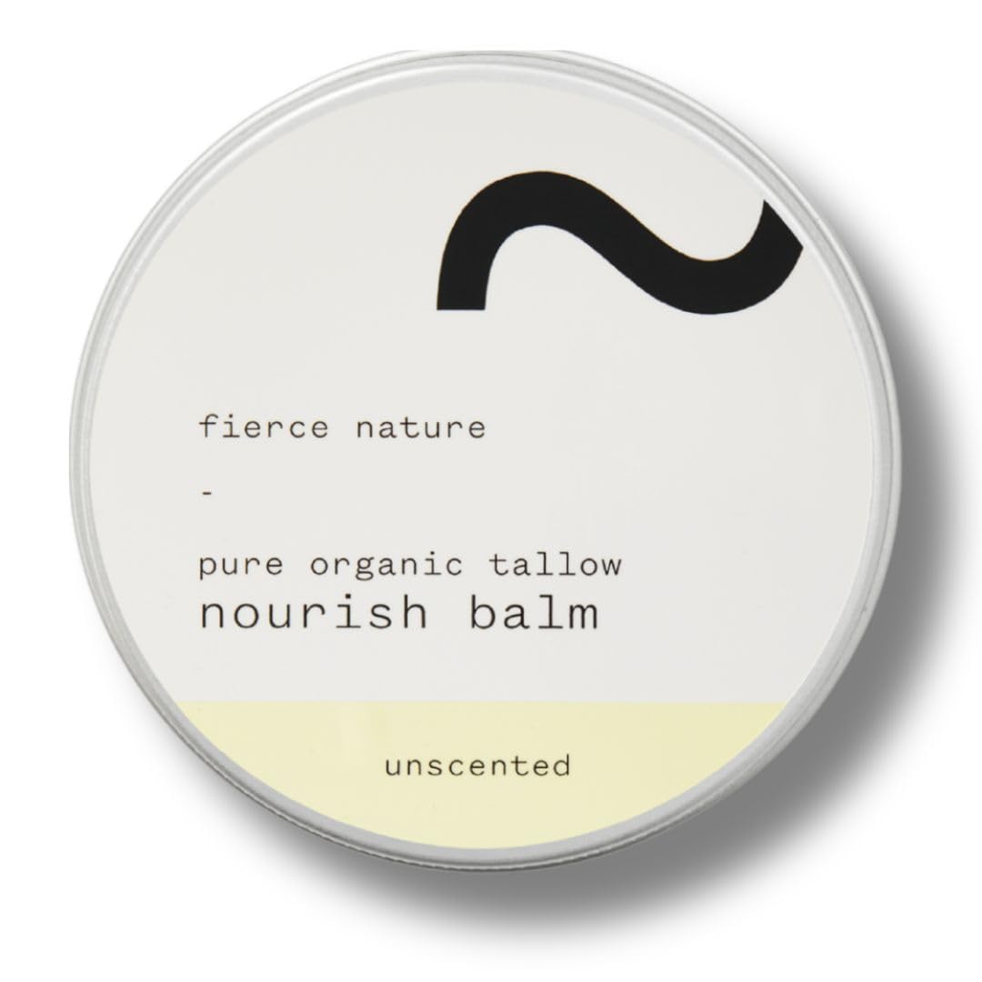 Fierce Nature Pure Nourish Tallow Balm | Organic, Vitamin-Rich Nourishing Body & Face Moisturizer | Natural, Essential Oil Free Skincare | Unscented 100g — image 1