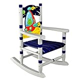 Fantasy Fields Outer Space Thematic Child Wooden Small Rocking Chair, Blue