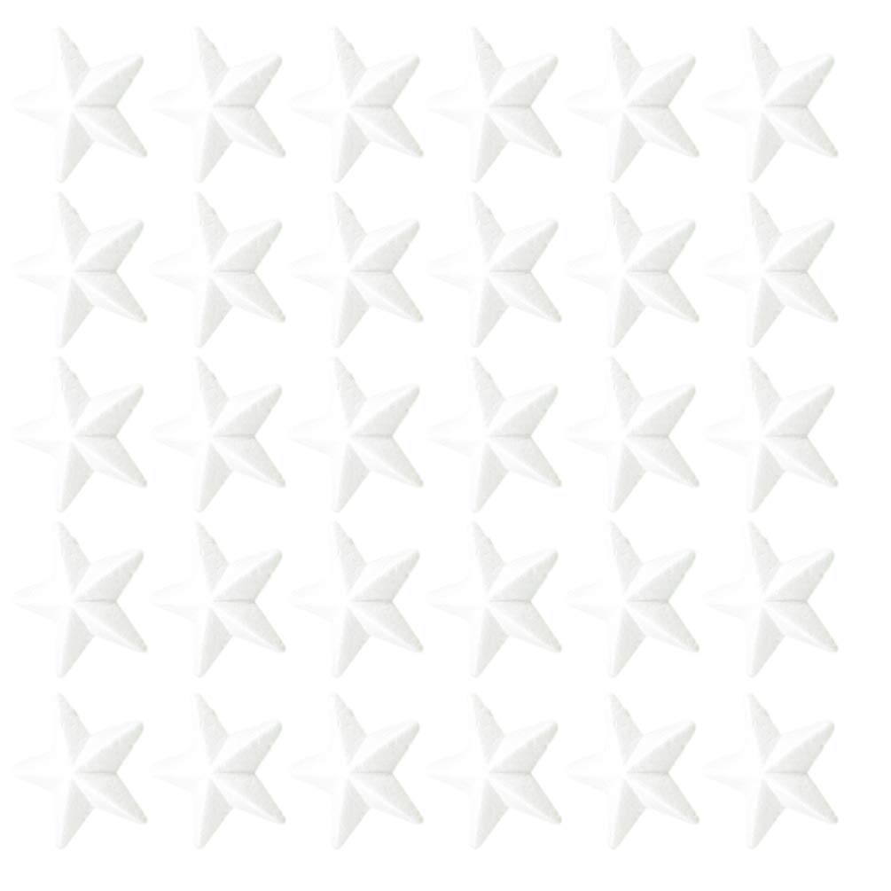 30Pcs 6.5Cm Foam Star Shape Pentagram Balls for Kids Diy Crafts, Arts Projects, Party and Wedding Decorations