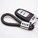 US85 For Audi Logo Emblem Key Chain Key Ring Metal Alloy BV Style Calf Leather Gift Decoration Accessories (Coffee)