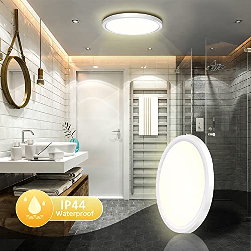 Lámpara de Techo LED Salon Moderna 4000K 1600LM Lamparas de dormitorio de Techo Habitacion Blanco Natural 18W Ø23CM Plafon LED Cocina Estar Balcón Pasillo