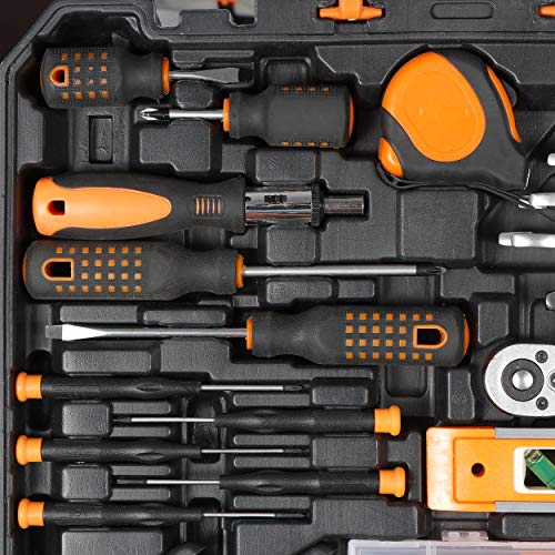 image for F2C 169-Piece Portable Home Tool Kit - Socket Set, Wrench, Hammer, Scr
