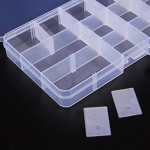 5 Clear+Jewelry+Box+Adjustable+Compartments