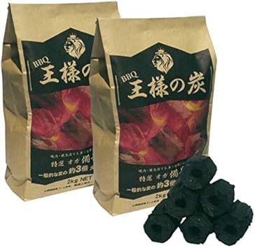 Amazon オガ炭 炭 木炭 備長炭 王様の炭 2kg 袋入り 2個 セット バーベキュー まとめ買い 炭 木炭 高山 備長炭 セット バーベキュー インドネシア産 まとめ買い ノーブランド品 炭 薪